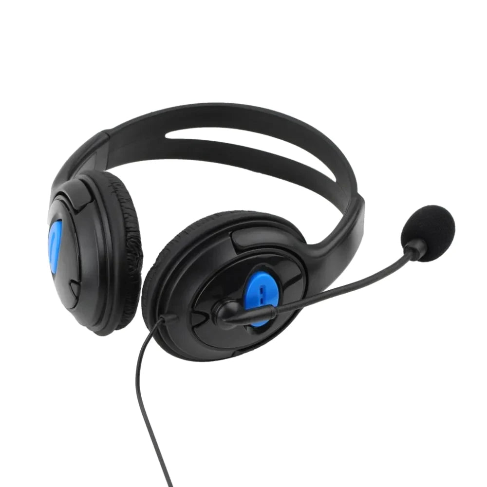 Headphones 3.5mm Wired Gaming Headset Earphones Music For PS4 Play Station 4 Game PC Chat computer With Microphone 120° Rotation