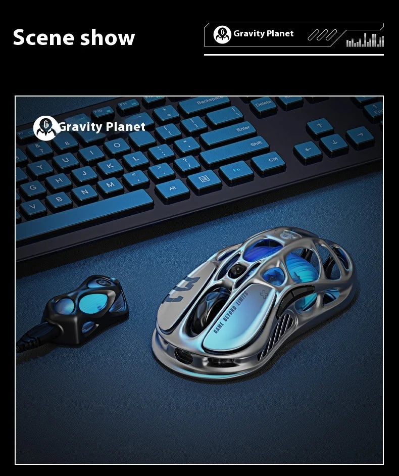 Gravastar M1 Gamer Mouse Magnesium Alloy Wireless Bluetooth Mouse Gravastar M2 With 4k Receiver Rgb Low Latency Gaming Mice Gift