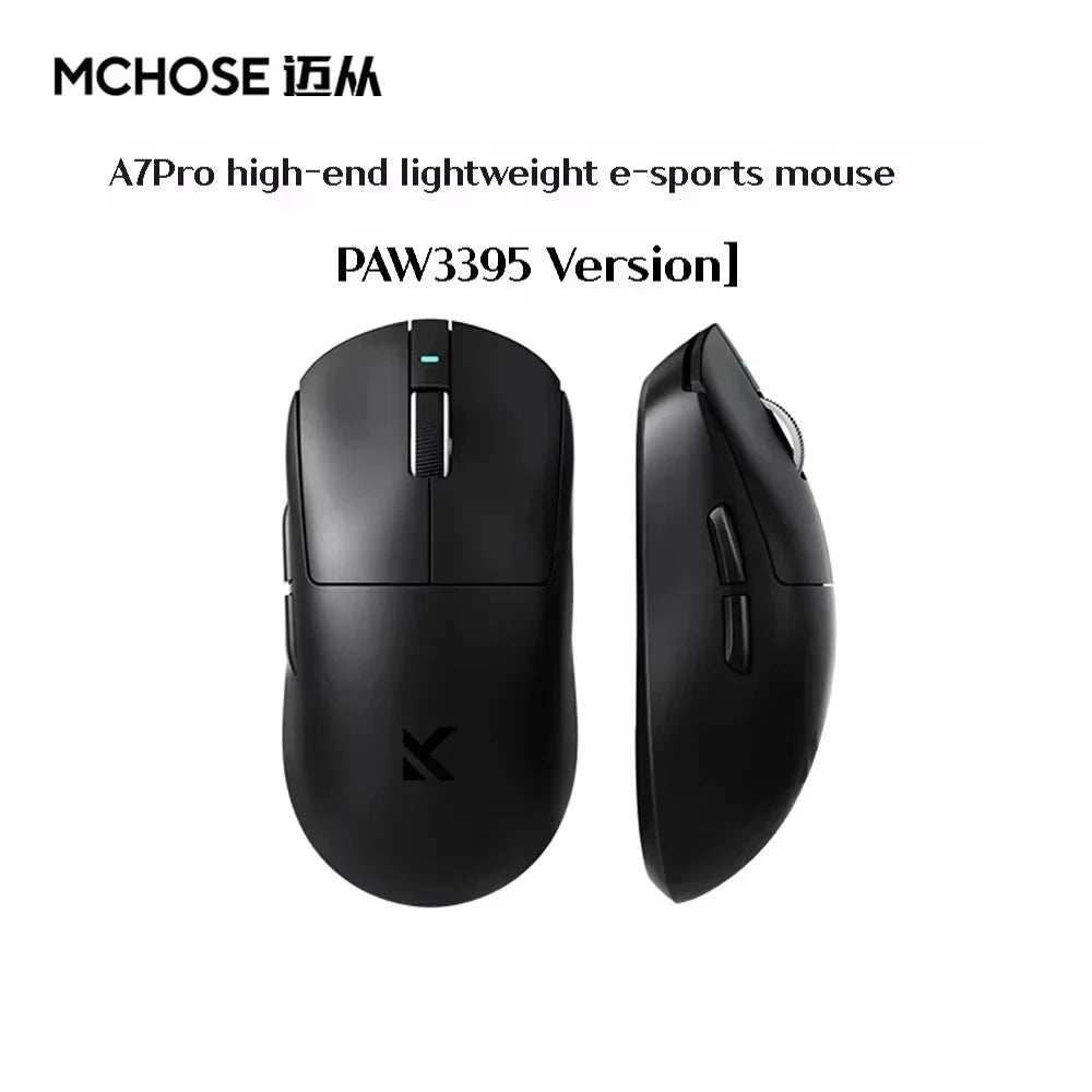 MCHOSE A7 Series Mouse PAW3950 8K Top Speed Receiver Ergonomics 2.4G Wireless Gaming E-Sports Mice Customized PC Accessory Gifts