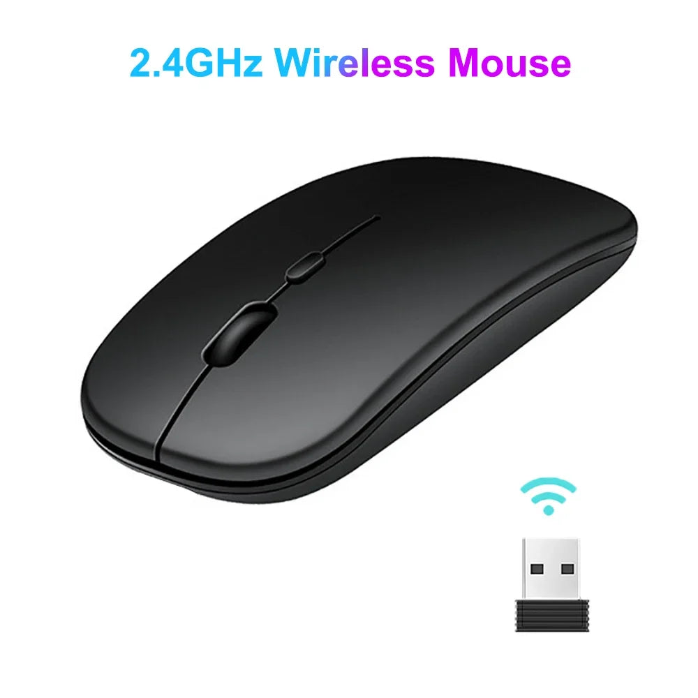 Wireless Mouse Rechargeable Bluetooth Mouse 4000DPI Silent Mice 2.4G USB Gaming Receiver for Mackbook PC Laptop Accessories
