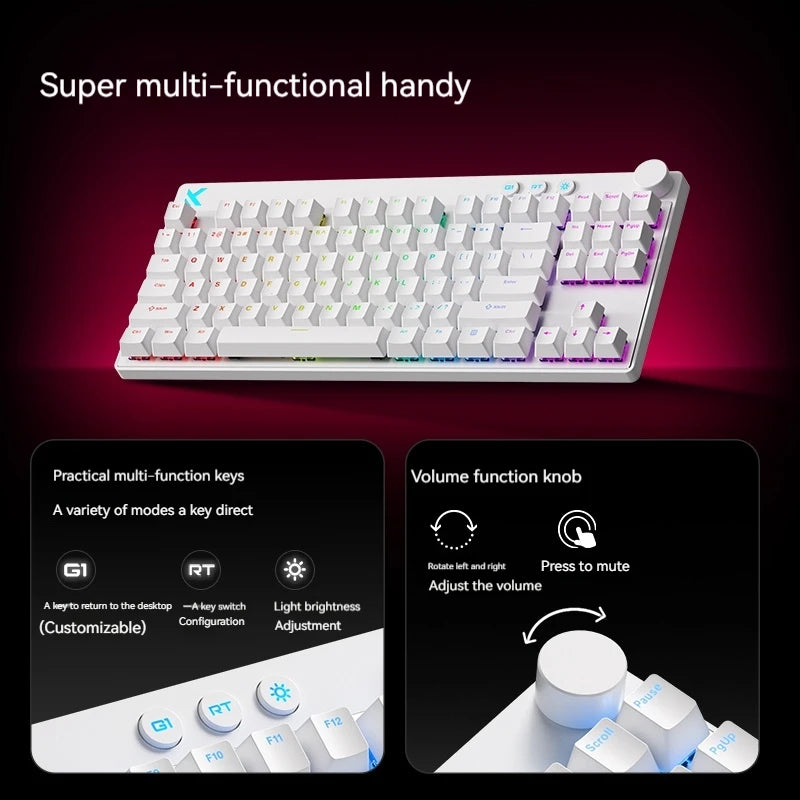 Mchose Mix 87 Magnetic Axis Mechanical Keyboard Customized Esports Fps Gaming Dedicated Wired Valorant Magnetic Axis Keyboard
