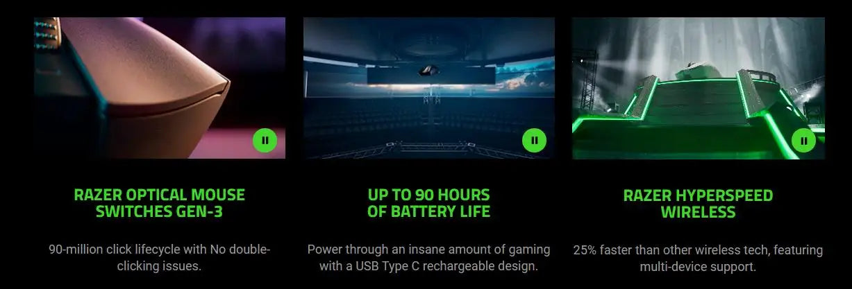 Original Razer Series Wired Mouse And DeathAdder V3 Pro Wireless Gaming Mouse 63g Ultra Lightweight 30K DPI Optical Sensor Mice