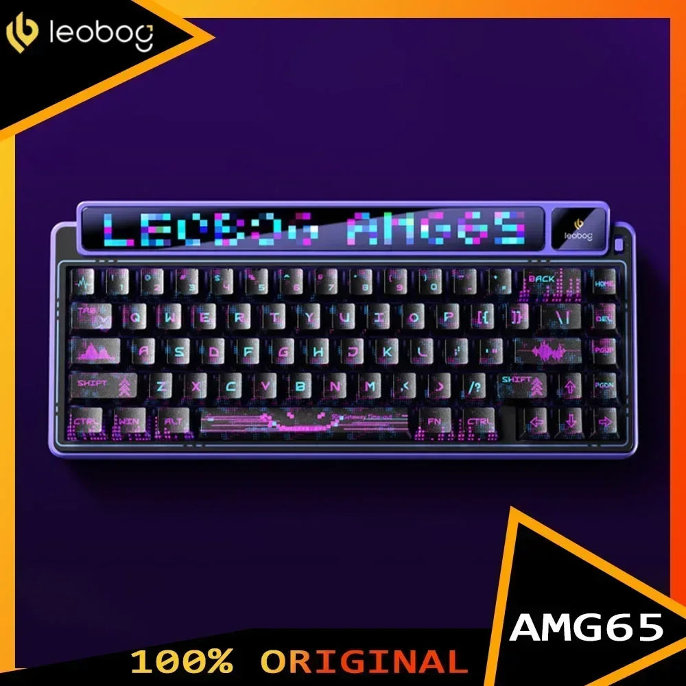 LEOBOG AMG65 Mechanical Keyboard With TFT LED Screen 3mode RGB Hot Swap Gaming Keyboard Custom Computer Gamer Accessories Gifts