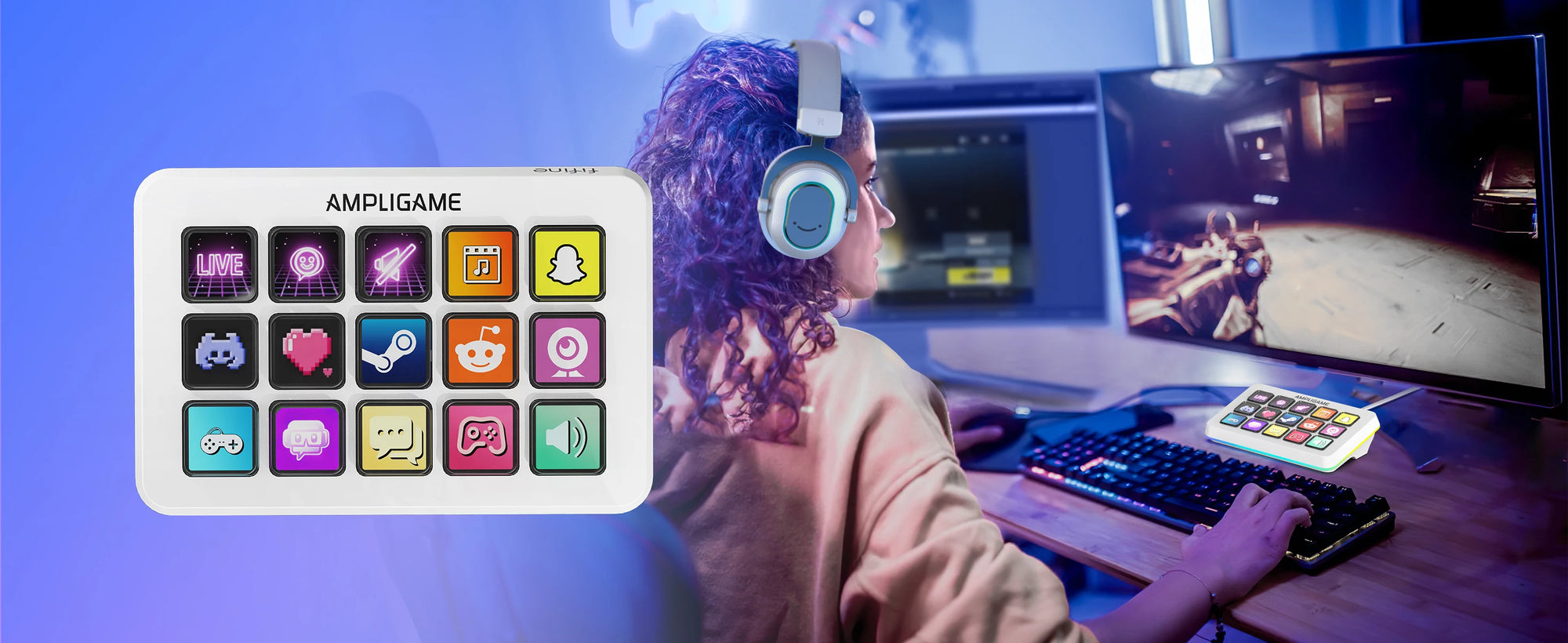 FIFINE D6 Macro Stream Controller App-Triggered Actions with 15-Key Programmable Deck for Live Streaming, for OBS/Twitch/YouTube