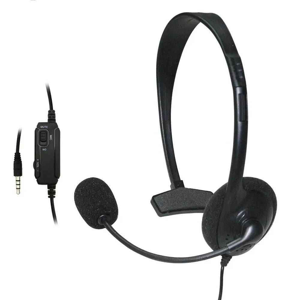 Headphones 3.5mm Wired Gaming Headset Earphones Music For PS4 Play Station 4 Game PC Chat computer With Microphone 120° Rotation
