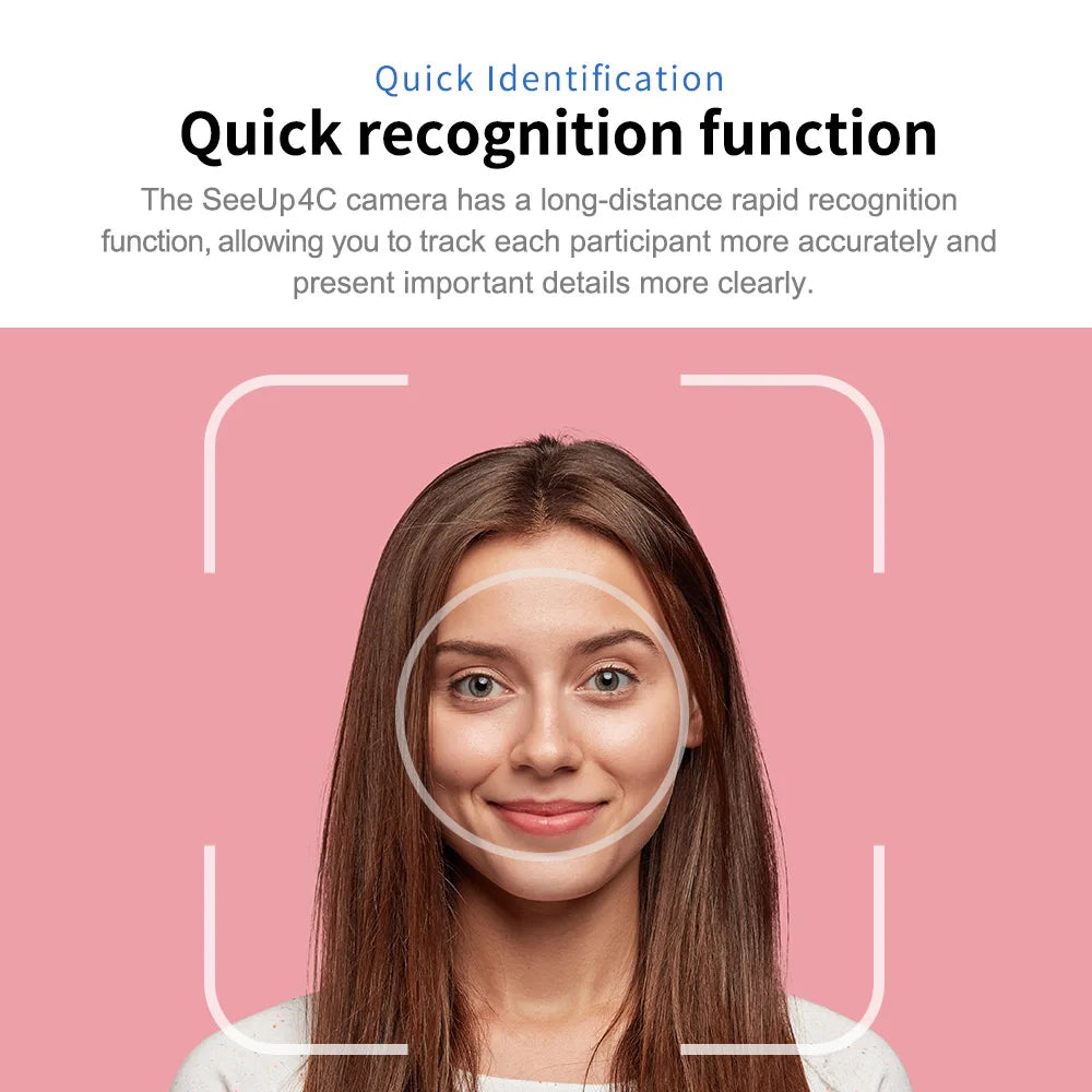 4K Webcam AI Voice Tracking with Mics Camera 4X Digital Zoom 30fps Auto Focus for PC Living Stream Online Meeting Video Camera