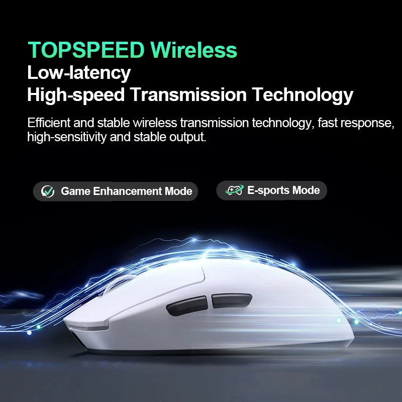 MCHOSE A7 Pro Wireless E-sports Gaming Mouse Bluetooth Rechargeable PAW3395 Lightweight Ergonomic 2.4G Wireless Mouse