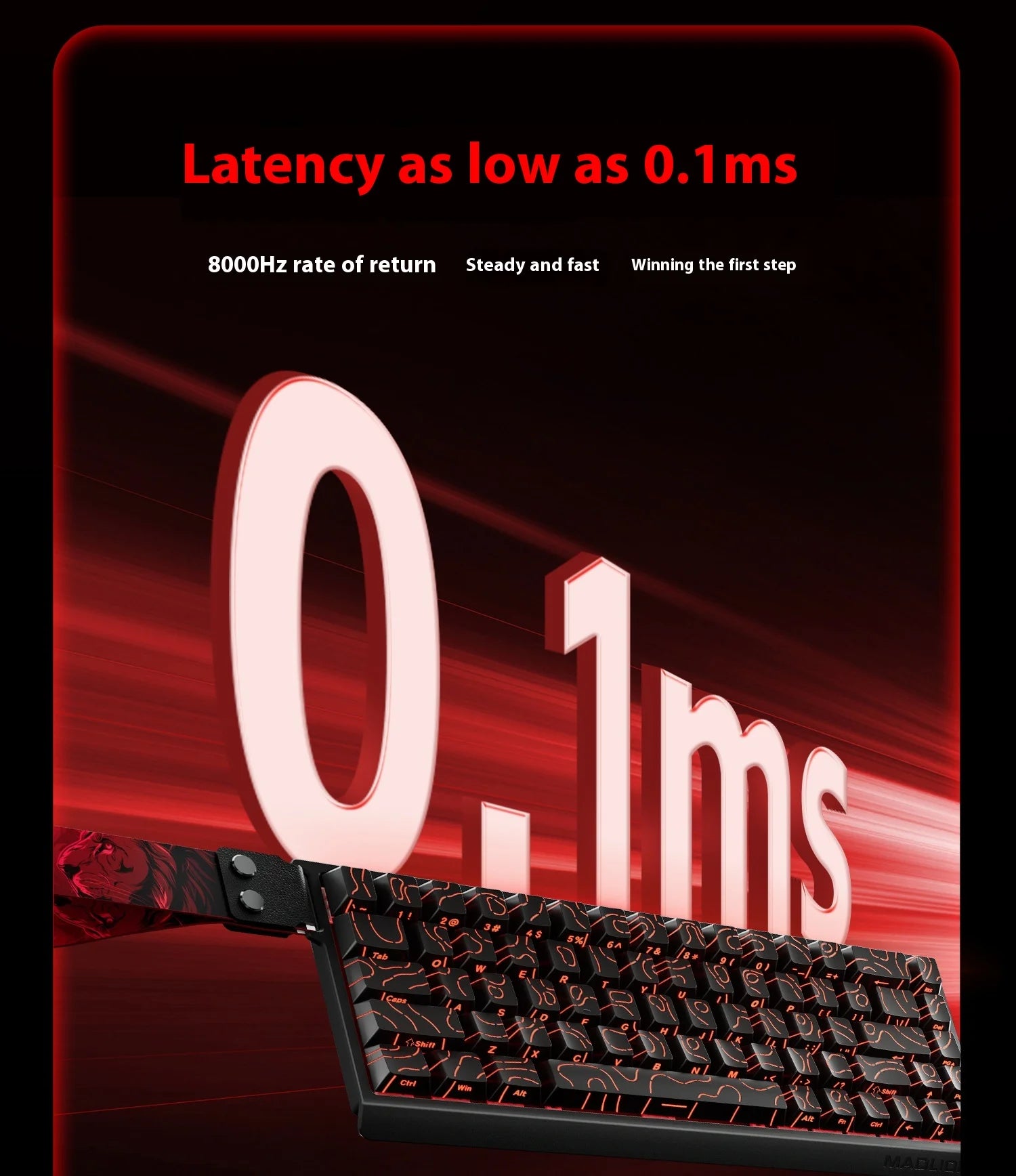 FGG Madcatz MAD60/68 HE Mad 60he 8K Mechanical Keyboard Magnetic Switch Madlions Mad 68he Wired Gaming Keyboards Gamer Custom