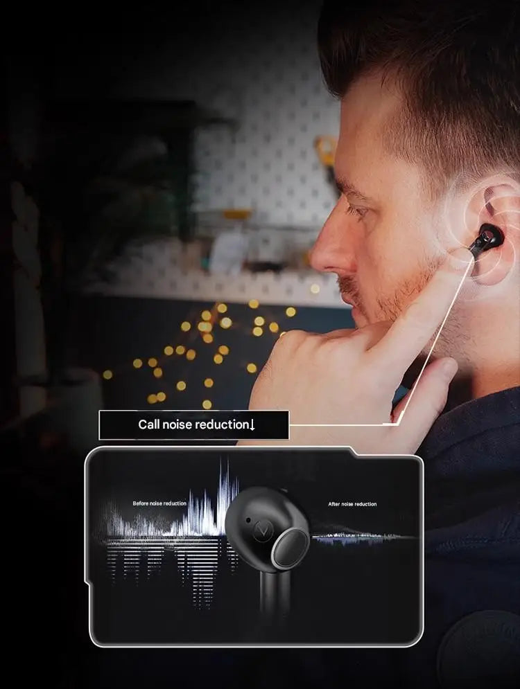 GravaStar P5 Bluetooth headset noise reduction HIFI sound quality long battery life semi-in-ear gaming mecha headset Gift