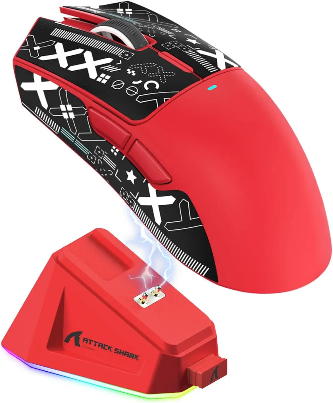 MAMBASNAKE x ATTACK SHARK X11 Gaming Mouse with Magnetic Charging Dock, PixArt PAW3311 Gaming Sensor