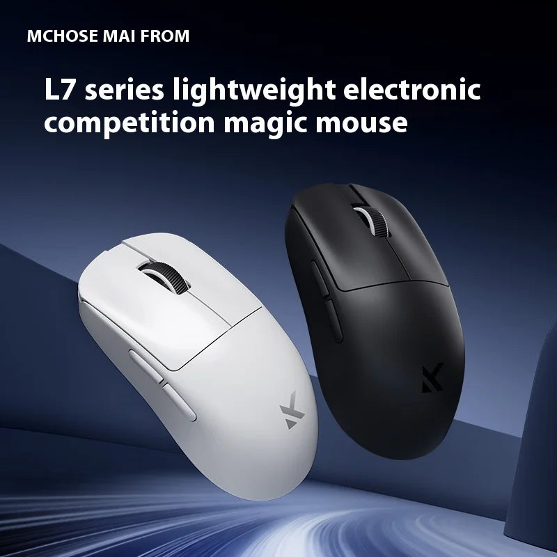 MCHOSE L7 Ultra+ Lightweight Mouse Wireless Tri-mode Bluetooth PAW3395 500mAh PC Esports Laptop Gaming Mice L7 Pro+ ﻿