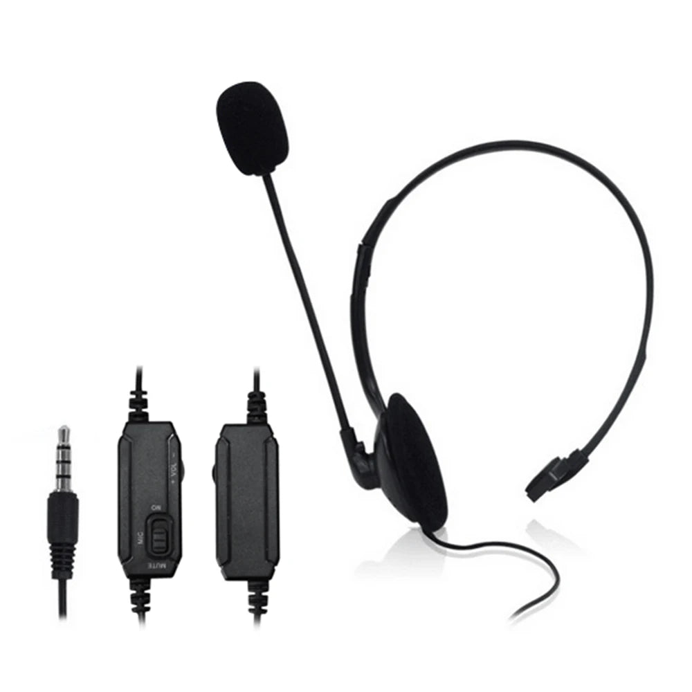 Headphones 3.5mm Wired Gaming Headset Earphones Music For PS4 Play Station 4 Game PC Chat computer With Microphone 120° Rotation