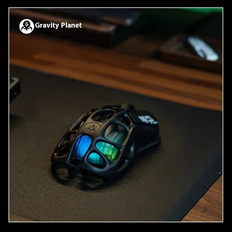 GravaStar M1 M2 Wireless Magnesium Alloy Gaming mouse PAW3395 4K 26000DPI bluetooth 2.4G wired Hollow design Gamer Mouse Gifts