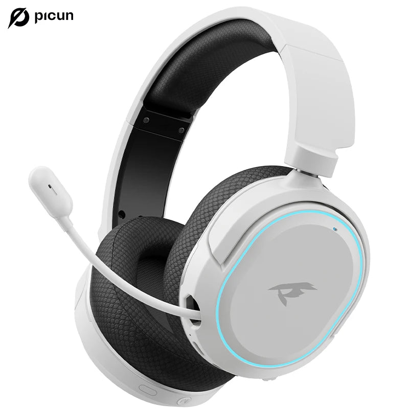 Picun G2 2.4GHz Bluetooth Wireless Gaming Headset For PC PS4 PS5 Phone Switch 5ms Low Latency 7.1 Surround Wired Headset ENC Mic