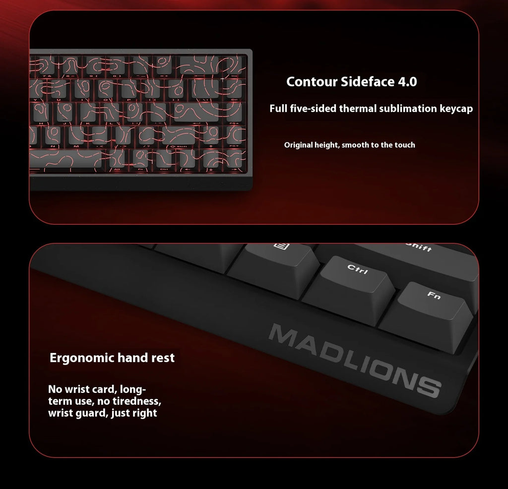 FGG Madcatz MAD60/68 HE Mad 60he 8K Mechanical Keyboard Magnetic Switch Madlions Mad 68he Wired Gaming Keyboards Gamer Custom