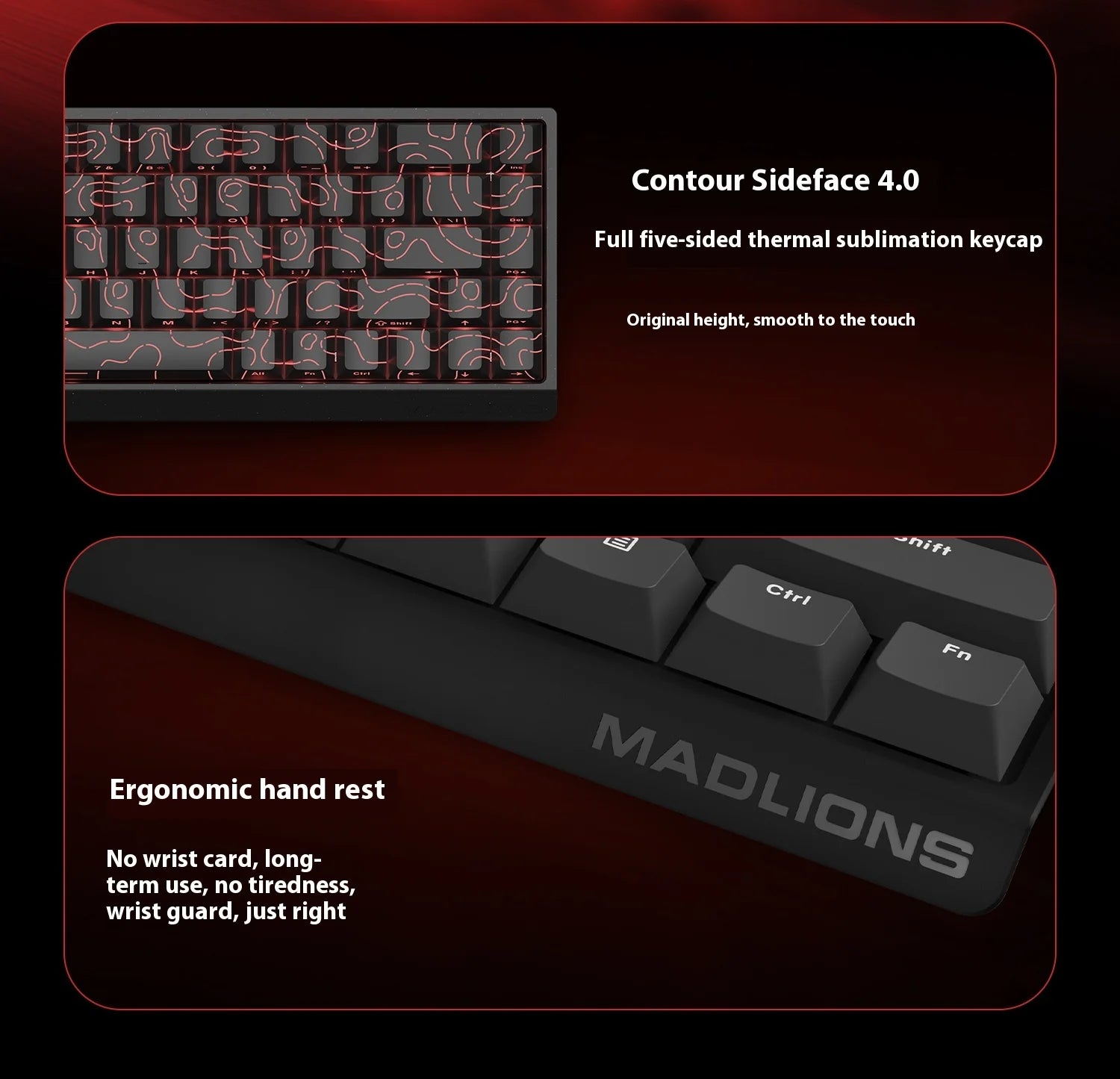 FGG Madcatz MAD60/68 HE Mad 60he 8K Mechanical Keyboard Magnetic Switch Madlions Mad 68he Wired Gaming Keyboards Gamer Custom