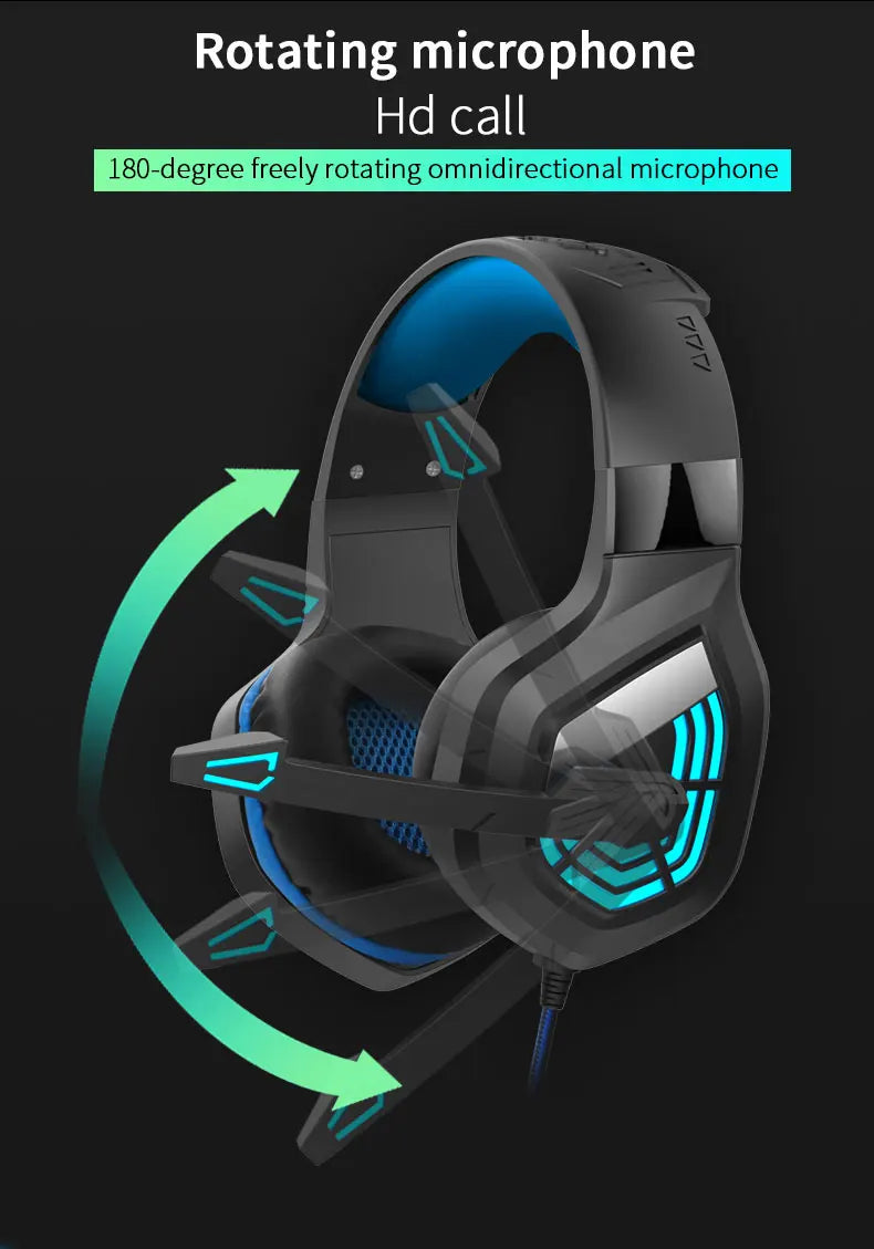 G7 Gaming Headset With Noise-cancelling Microphone Surround Sound 3.5mm Wired LED Gaming Headset For Gamers