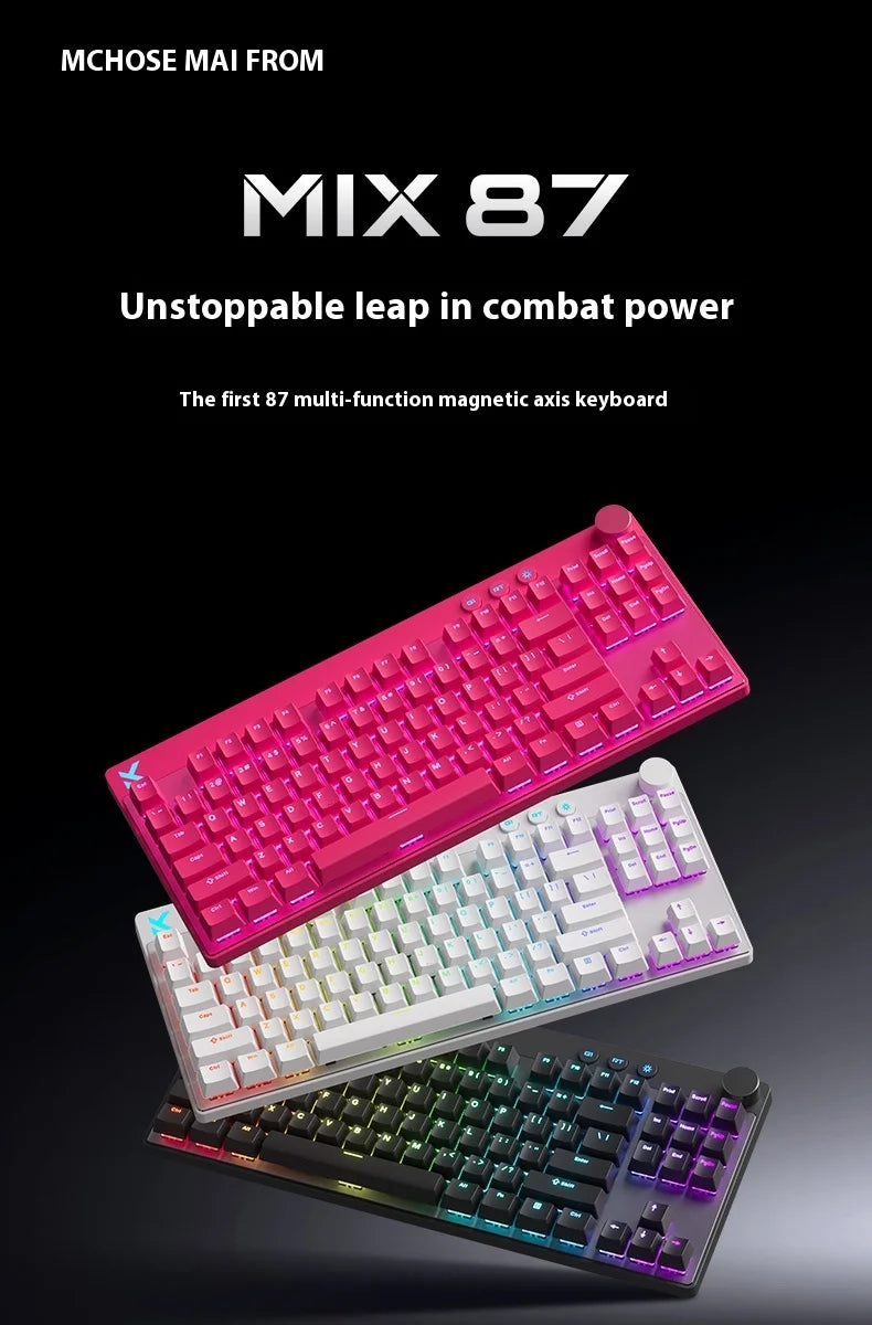 Mchose Mix 87 Magnetic Axis Mechanical Keyboard Customized Esports Fps Gaming Dedicated Wired Valorant Magnetic Axis Keyboard