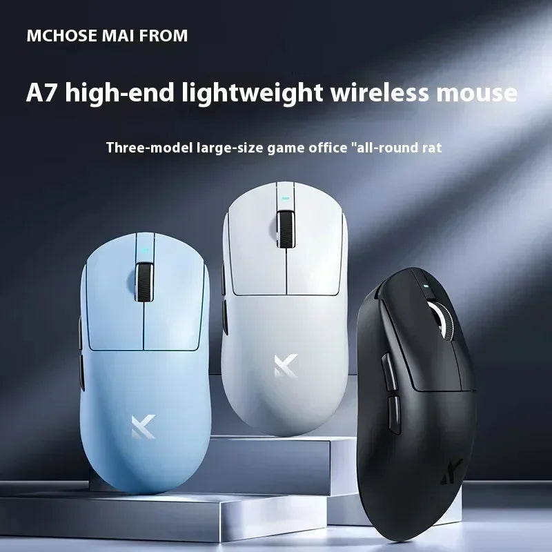 MCHOSE A7 Series Mouse PAW3950 8K Top Speed Receiver Ergonomics 2.4G Wireless Gaming E-Sports Mice Customized PC Accessory Gifts
