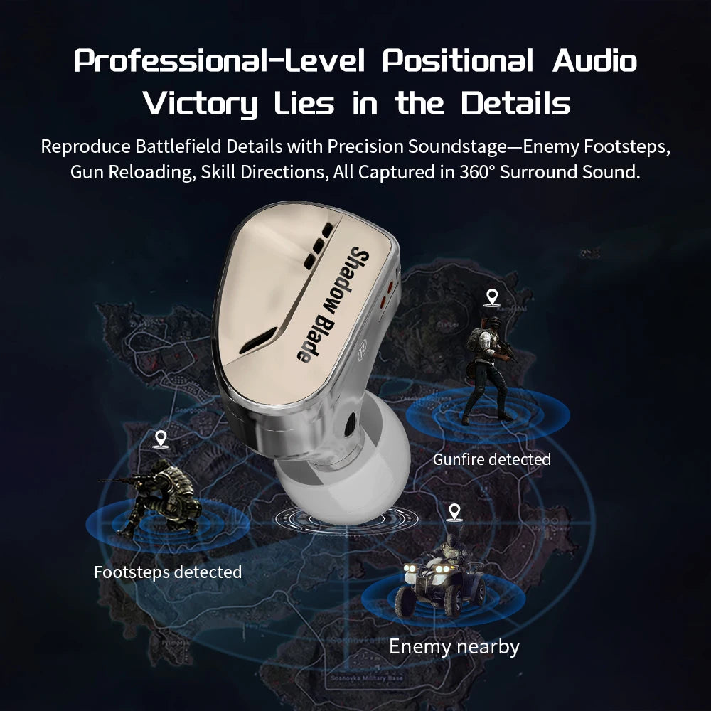 CVJ Shadow Blade HIFI Wired in-ear Earphones Dynamic Driver + Vibration Unit Vibration Music Gaming IEM with HD MIC Tuning Tubes