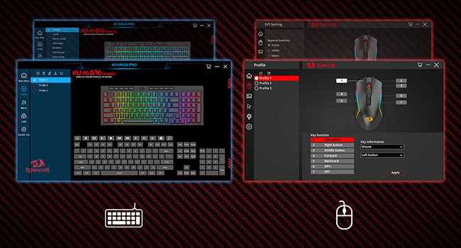 Redragon S142 Wireless Gaming Keyboard & Mouse Combo, 98 Keys K515 PRO Wireless RGB Membrane Keyboard